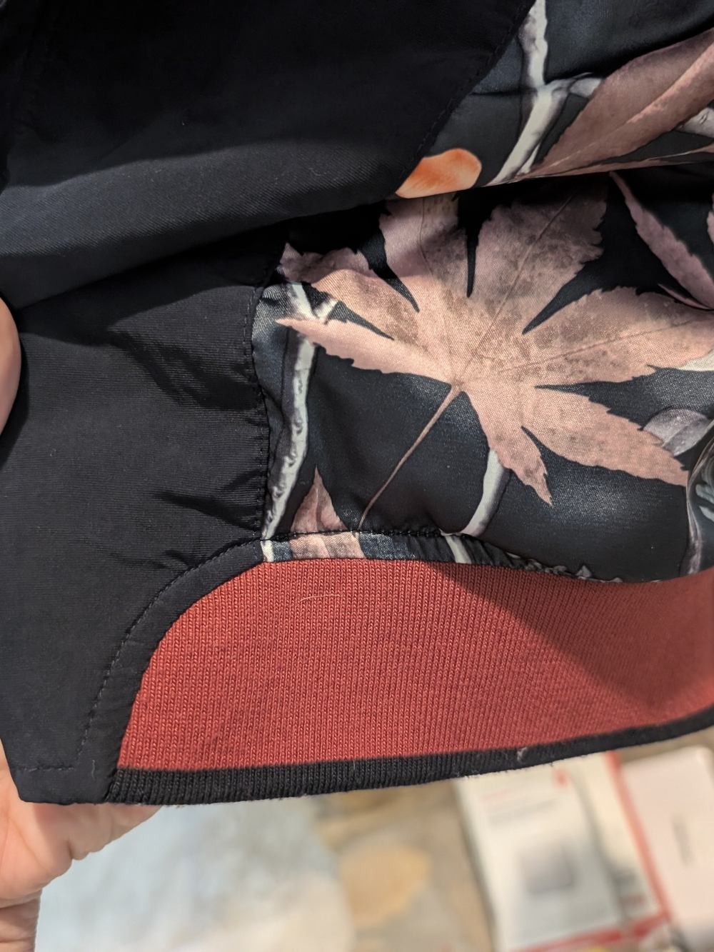 Ted Baker Navy Bomber Jacket with Floral Lining Mushroom Frog - Picture 6 of 10